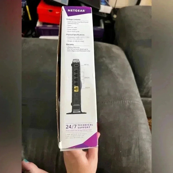 Netgear N600 Dual Band Wi-Fi Router Kit WNDR3400 W Box No Ethernet Cable Or Book - Picture 5 of 5